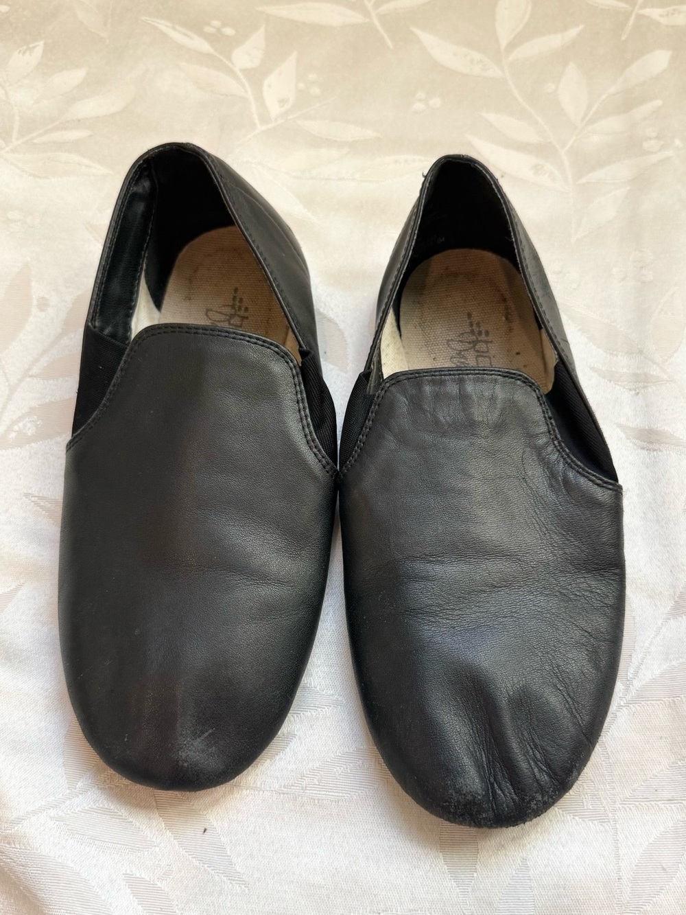 bcg Black Slip-On Jazz Dance Shoes